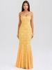 Elegant European & American Slim Lace-up Fishtail Jacquard Dress
