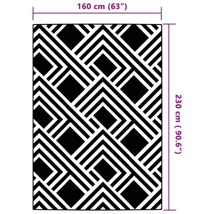 VidaXL Tapis d'extérieur ARAKIL Gris 160x230 cm PP 368563