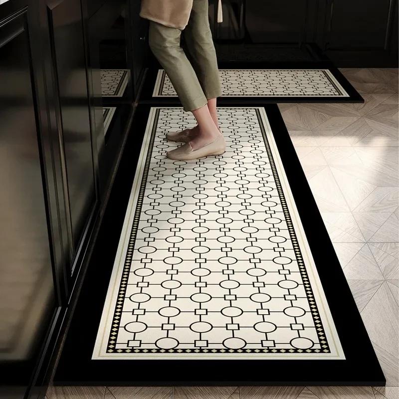 

Кухонный коврик Мягкий диатомовый ил Впитывающий ковер Нескользящий моющийся коврик Противоскользящий Домашний декор Коврики для ног Alfombra De Cocina 1pc 50x80cm