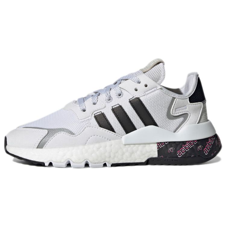 Adidas Originals Nite Jogger Lace-Up Durable Low-Top Lifestyle Sneakers Women Sneakers White Black Gray H01735
