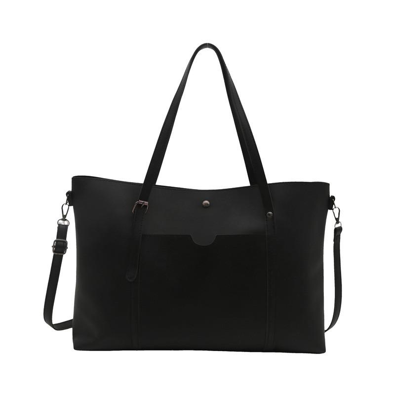 

Stylish Retro Commuter Tote Bag Spacious Single Shoulder Bag For Everyday Use And Casual Outings чёрный