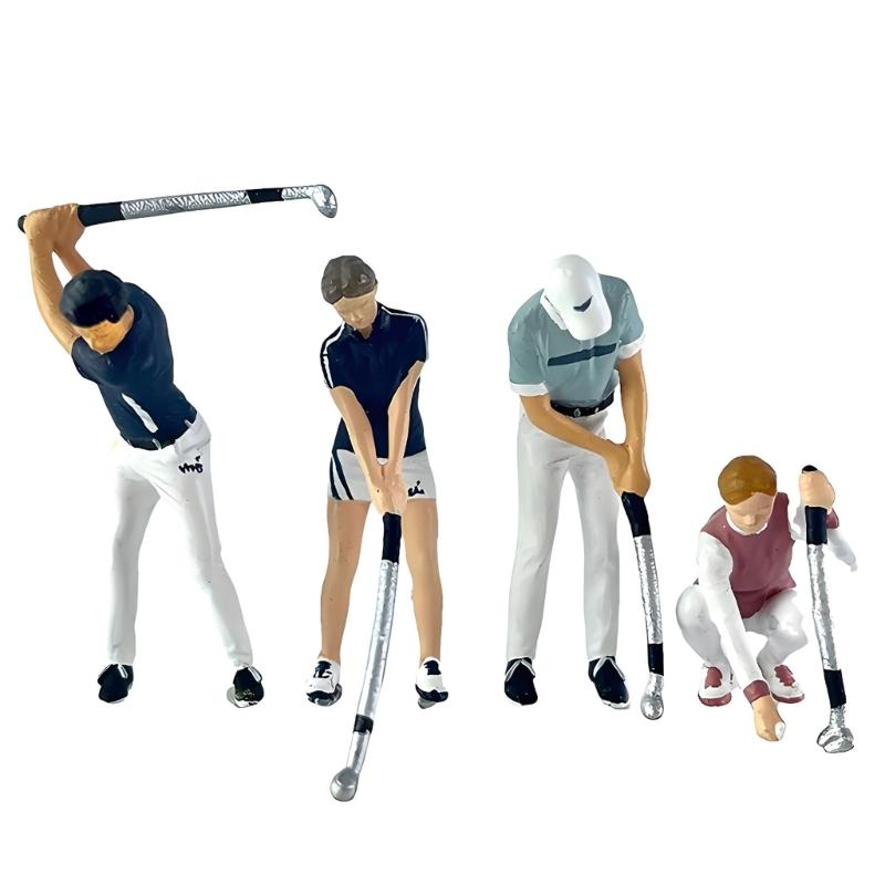 Golf Player Figure Model 1:64 Scale Hand Painted Miniature Figure for Miniature Scene Dioramas Props,Model Car Display