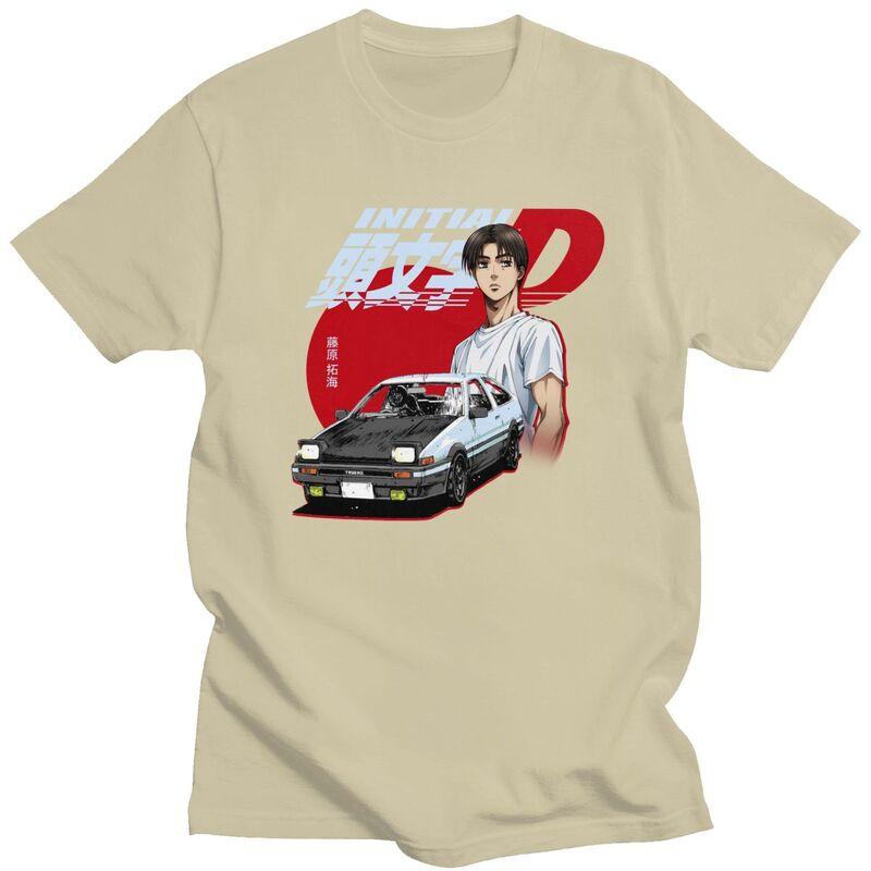 Custom Anime Initial D T Shirt for Men Tshirt Casual Tee Short Sleeve Tshirt Slim Fit Clothing