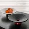 New High-legged Fruit Plate Light Luxury Plastic Dried Fruit Plate Large Capacity Drain Tray Fruit Display