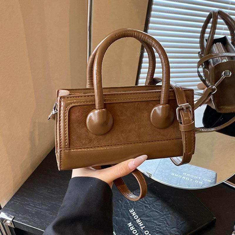 

Popular handbag bag women s autumn and winter new retro fashion small square bag high-end single shoulder oblique span bag коричневый