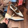 First layer sheepskin insole pointed Mary Jane shoes women's spring light luxury high-end fashion shoes