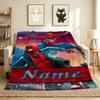 Custom Name Spider-Man Comics Flannel Blanket Throw Blanket Soft Warm Sofa Bed Decor Unique Gift