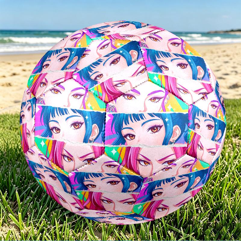 Girl Group Print Size 5 Soccer Ball, PU Wear Resistant Football for Match Training and Daily Practice, Birthday Gift for Soccer Fans