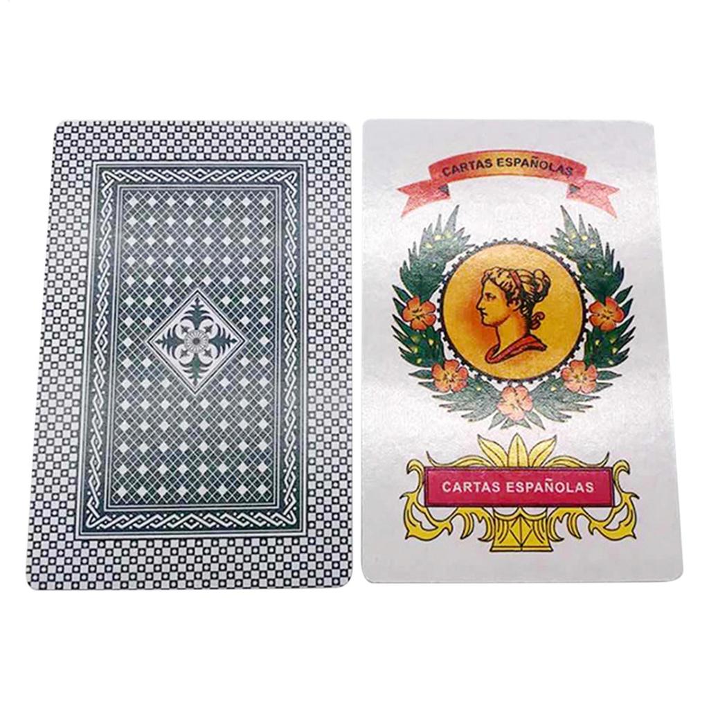 Large Spanish Playing Cards Waterproof Poker Cards With Bright Colors Clear Printed Board Game Cards For Party, Family Card Game