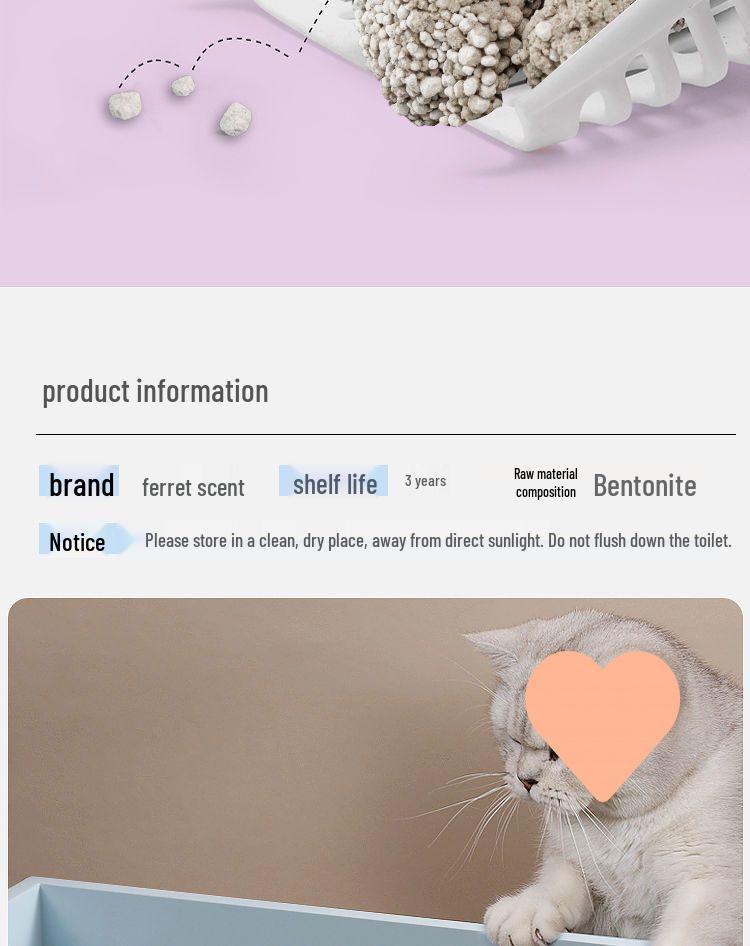 Jin Clumping Cat Litter with Activated Carbon, Large Bag, Odor-Proof Deodorizing Cat Litter.