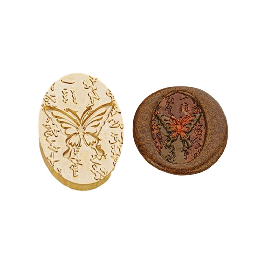 Wax Seal Stamp Brass Head Butterfly Flower Sealing Wax Stamp for Envelope Wedding Birthday Invitations Card Scrapbooking
