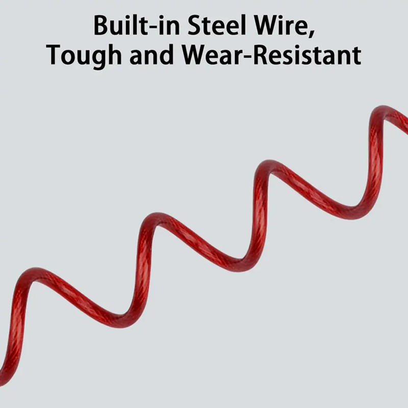 Motorcycle Helmet Reminder Spring Cable Lock Anti-Theft Rope Disc Lock Bicycle Security Theft Protection Travel Wire Rope