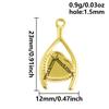 5pcs/Lot Gold Color Geometric Cobochons Stainless Steel Blank Settings Oval Heart Round Pendants For Jewelry Making Charms Bulk