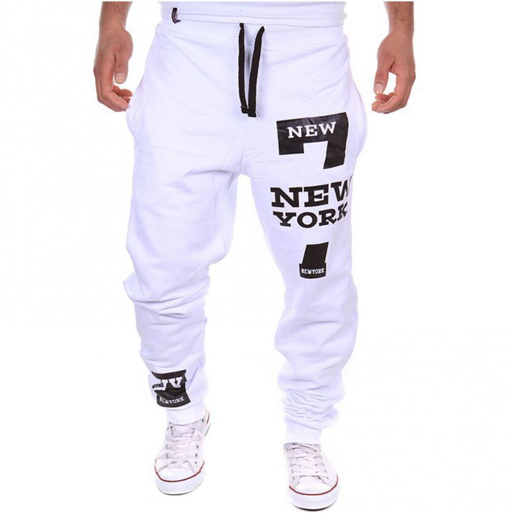 Men's Casual Trousers Pants Jogger Number 7 Printed Letter Drawstring Men's Sweatpants Sports Trousers Pants