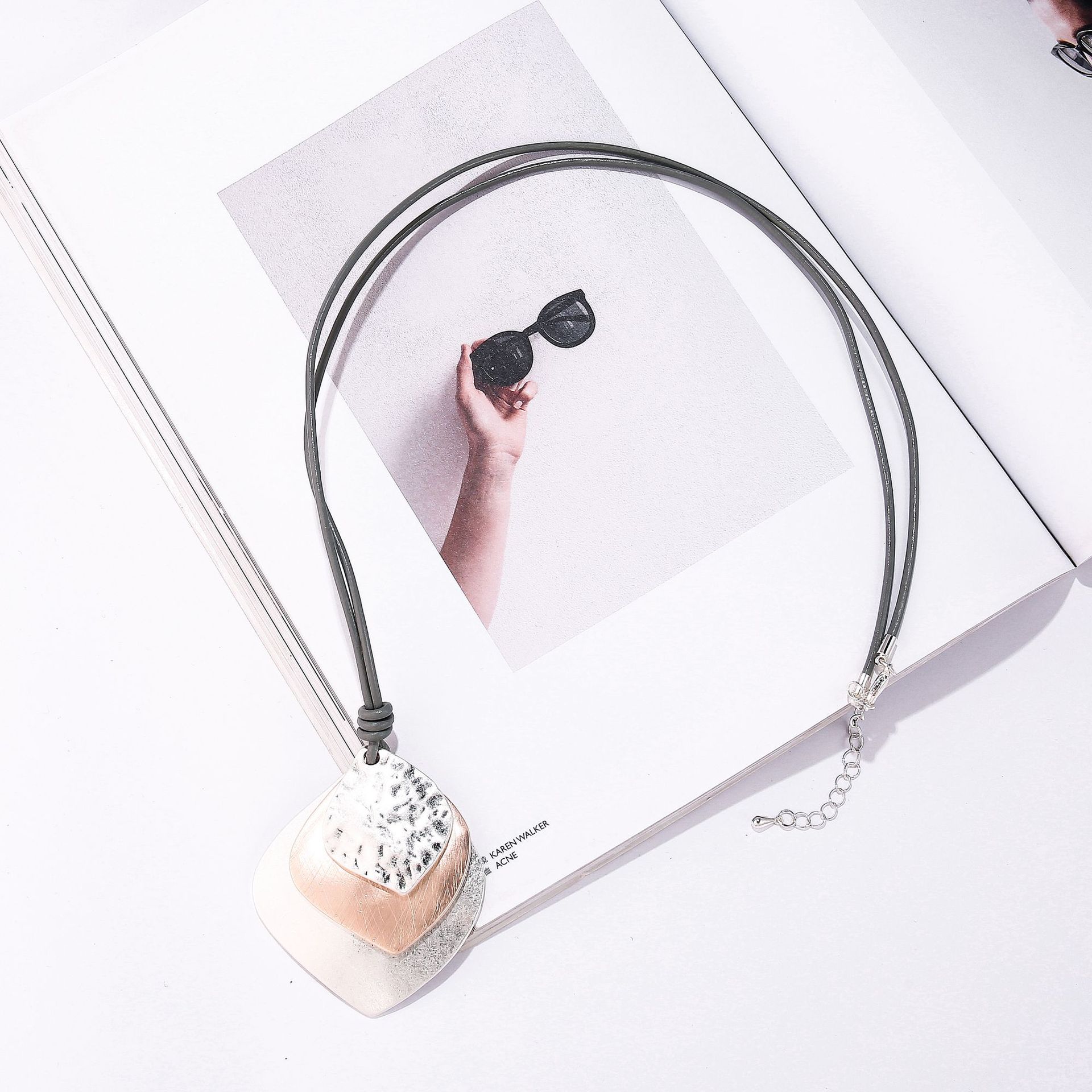 Accessories Necklace Style Fashion Geometric Metal Women S Mixed Color Long Sweater Chain
