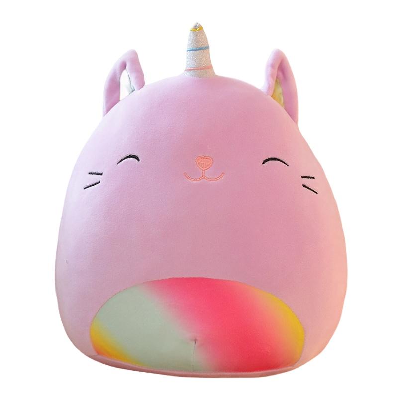 Cute Unicorn Plush Toy Bat Pillow For Kids Rainbow Pig Cat Cow And Bat Designs 35cm