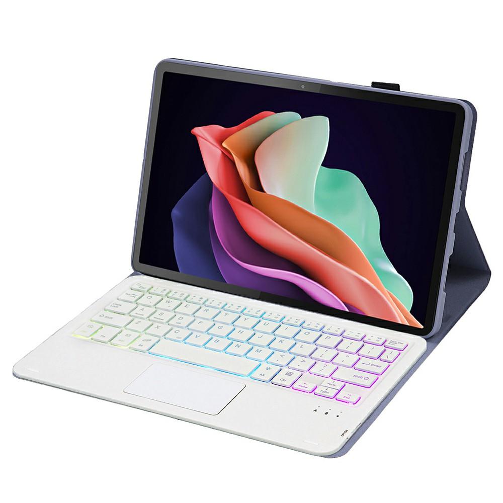 

AM22-AS For Lenovo Pad Plus/Tab P11 Gen 2 Tablet Case Leather Stand Cover with Detachable Touchpad Keyboard,3 Colors Backlight Black