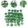 50 Stück Holz-Kleeblatt-Knöpfe, 2,5 cm, Ornamente, Holz, grün, Frühling für Kleidung, Zubehör