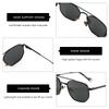 ZENOTTIC 2025 Fashion Hexagonal Geometry Polarized Sunglasses Unsiex Polygon Metal Shade Pilot Sun Glasses ZS1210