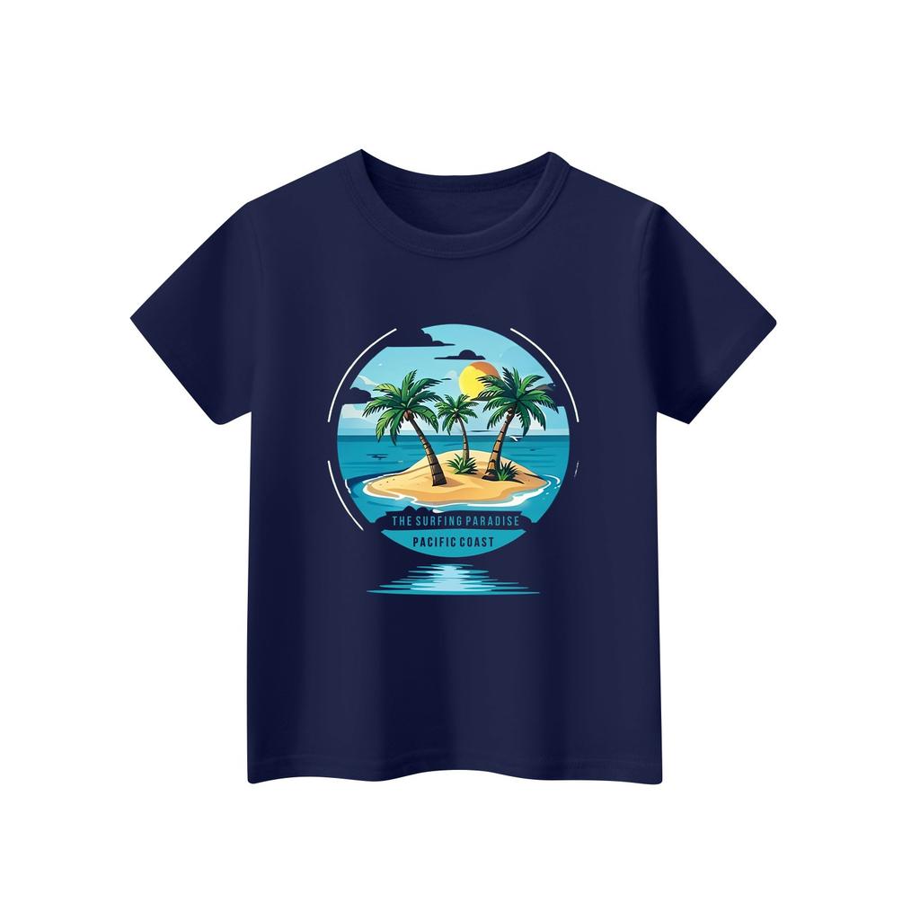 Children's Short Sleeve Neck T-Shirt Animal Print Daily Casual Top