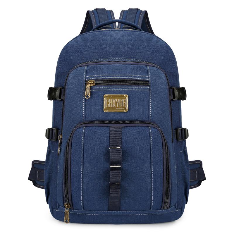 

TS JYL laptop bag,New Canvas Trendy Backpack Men Commute Business Laptop Travel Multi small синий
