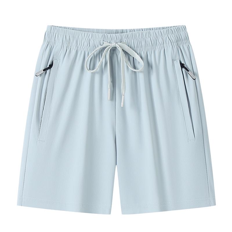 Women's Summer Ice Silk Shorts - Breathable, Versatile, Slimming Three-Quarter Pants with Customizable Logo Options.