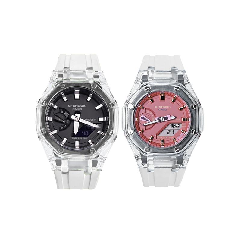 

CASIO Unisex Liquid Crystal,Analog Dual Display Series 48.5mm Black Watch GA-2100-1A(Watch8--) Love in Icy Snow