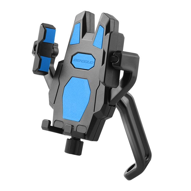 BENGGUO BG-1121 Bicycle Motorcycle Phone Holder 360-Degree Rotating Phone Mount for 55-95mm Devices Navigation Holder