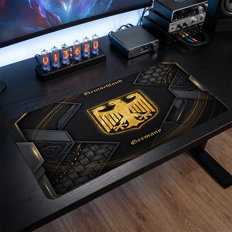Germany Football Crest Mouse Pad, Extended Non Slip Rubber Desk Mat for Gaming Office Laptop Fan Gift