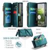 For Google Pixel 10 Pro/Google Pixel 10 Leather Case CASEME C36 Zipper 10 Card Slots Phone Cover with Straps