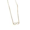 Bow Eyes Minimalist Wind Furnace Real Gold Necklace Women'S Collarbone Chain Accessories
