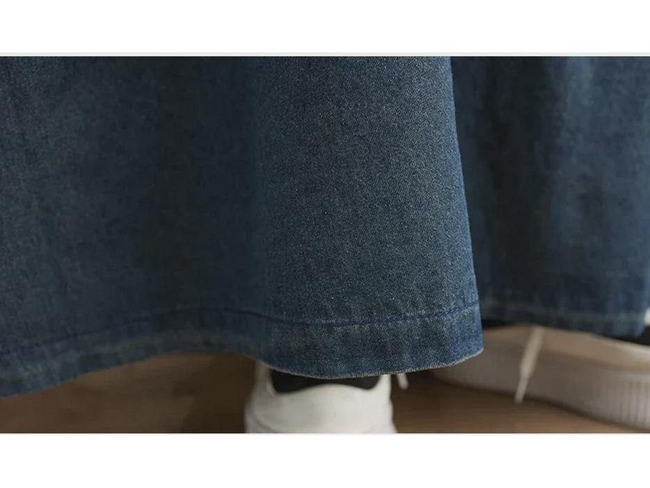 2025 New Plus Size Women's Retro Denim Overalls Dress: Loose, Slim, Swing Design for Spring/Summer