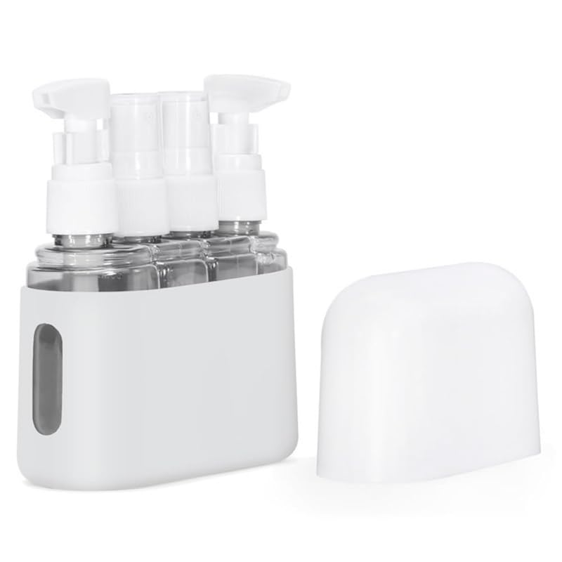 

ideamall travel bottle small bottles travel bottle small container set of 4 (gray)