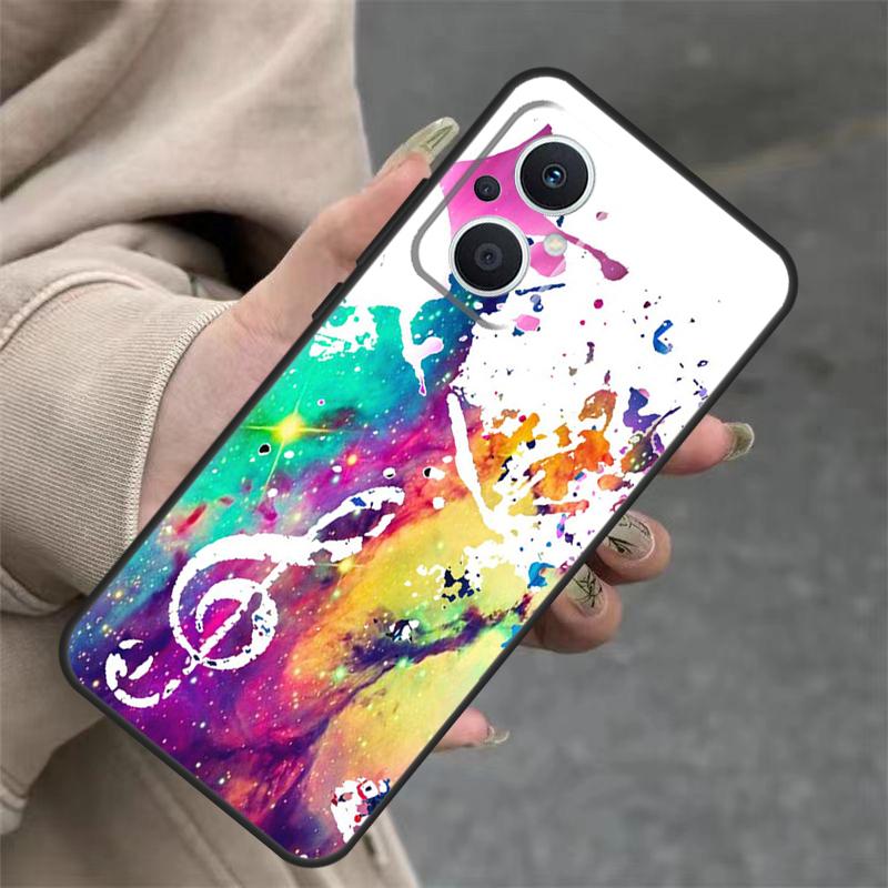 Treble Clef Music Note Case For OPPO Reno 14 10 11 12 13 Pro 11F 12F 13F 14F 7 8 Lite OPPO Find X9 X8 X5 Pro Cover
