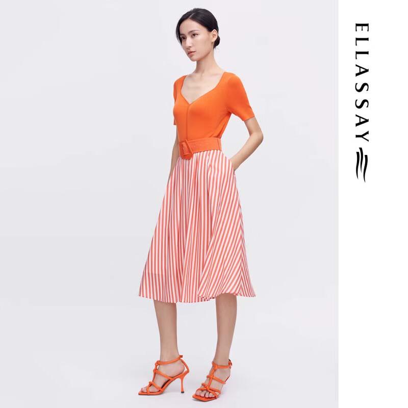 ELLASSAY Women's Retro Simple Slim-Fit V-Neck Knit Top