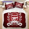 Arsenal Emblem Vibrant Background Bedding (1 * duvet cover + 2 * pillowcase, without core) 2D Flat Soft and comfortable Duvet cover and pillowcase