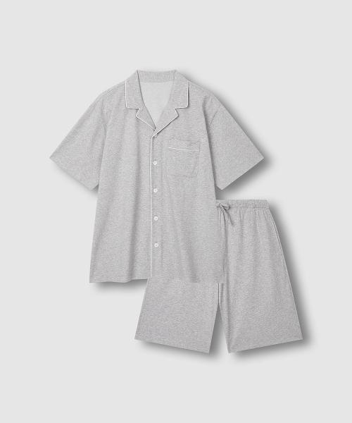 

[JAJU] Men s Air Cotton 3/4 Length Pajama Set [Shipped from Korea] 100% Authentic Melange Grey - L