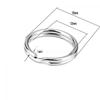 50PCS 15mm Connectors Clasps Split Key Ring Loop Hoop KeyChain Stainless Steel