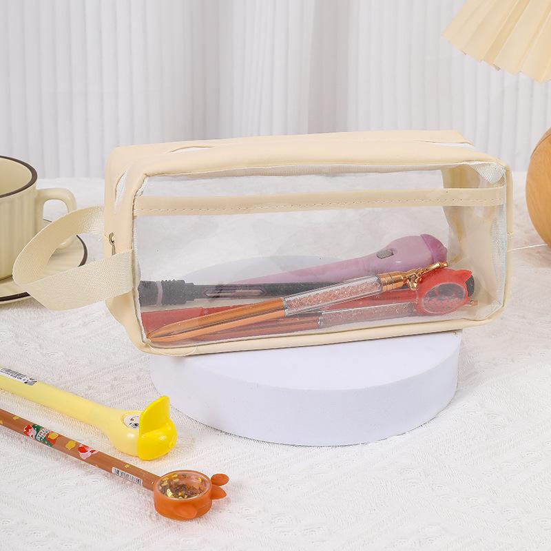 

Simplicity Pencil Case Bag For Girls Boys Students Stationery Bag Pen Pouch Box Large Capacity Student Back To School Supplies белый