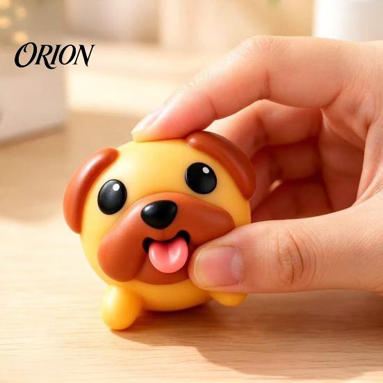 Funny Tongue Out Puppy Tongue-Popping Pug Fidget Toy, Press & Pop-Out Squishy Soft Office Desk Accessories Squeeze Stress Relief Desktop Gift for Kids