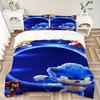 3pcs Sonic the Hedgehog & Friends Home Decor Bedding Set-Universal Three-Piece Suit for Bedroom, Guest Room, Living Room, Hotel-Perfect Gift