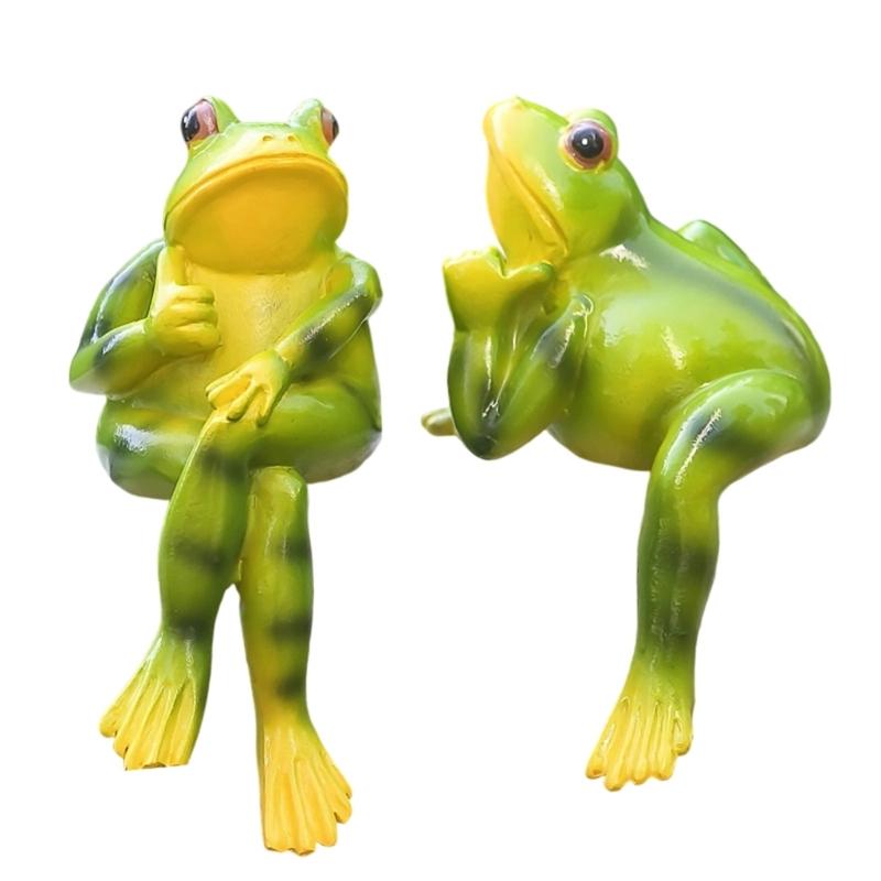 Frogs Figurine Pot Hangers Decorations,Hanging Frogs Figurine Garden Decors