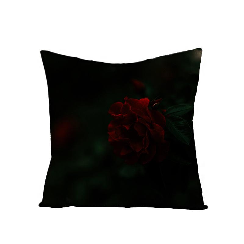 Modern Simple 3D Flower Polyester Pillow Cover for Home New Chinese Style Pillow Sofa Car Cushion Cover