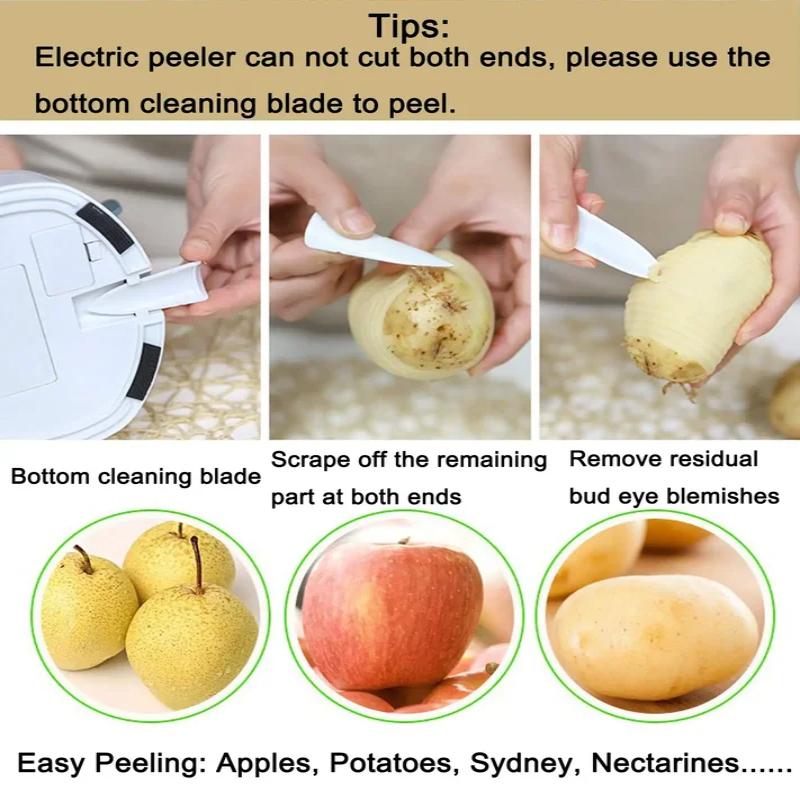 Houselin Electric Potato Peeler Automatic Apple Peeler for Fruits and Vegetables