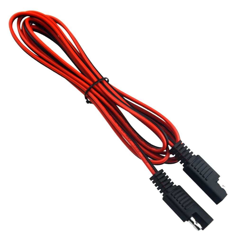 WMYCONGCONG 4pcs 1.9M 18AWG SAE-SAE Extension Cable Quick Disconnect Wire Harness SAE Connector Charger Double Head SAE Adapter Connector
