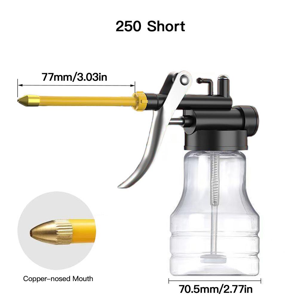 

Universal Lubrication Tool with Copper Tip Nozzle High Pressure Oil Bottle And Drop Resistant Plastic Hose for Oil Filling