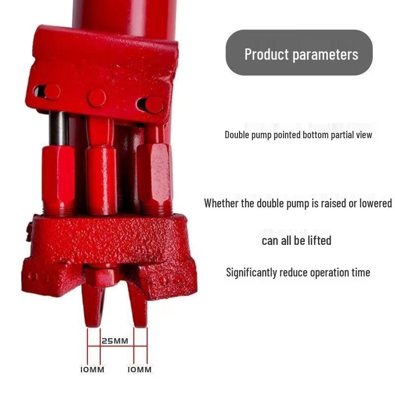 8T12T Hydraulic Long Bottle Jack with Extended Jib Crane
