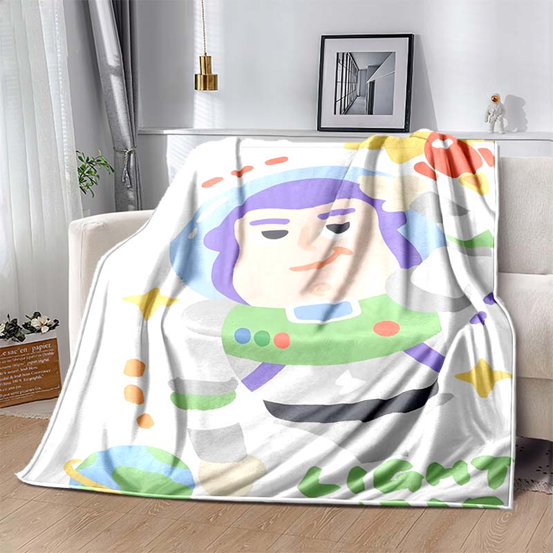 Various Styles and Sizes Toy Stories Cartoon Print Soft Blanket Bedroom Living Room Sofa Office Nap Camping Travel Shawl Blanket