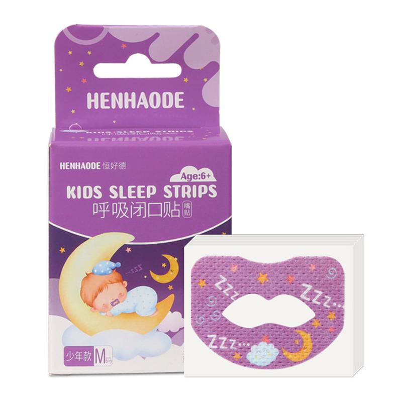 30Pcs Breathing Correction Patch Shut Up Patch Orthosis Tape Kids Cartoon Anti-Snoring Stickers Sleeping Closed-Mouth Stickers