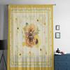 Flowers Bees Animals Honeycomb Yellow Window Tulle Curtains for Living Room Bedroom Hotel Luxury Decoration Sheer Curtains